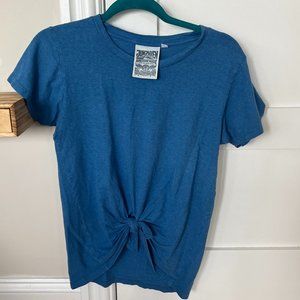 Jungmaven Blue Knotted Front T-shirt Women's Small